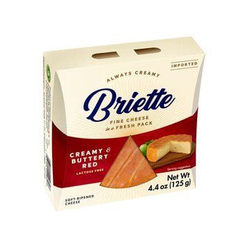 Сир Брієтте Червоний вершковий (Brietette Creamy Red), Німеччина, 125 г Briette Creamy Buttery red cheese фото